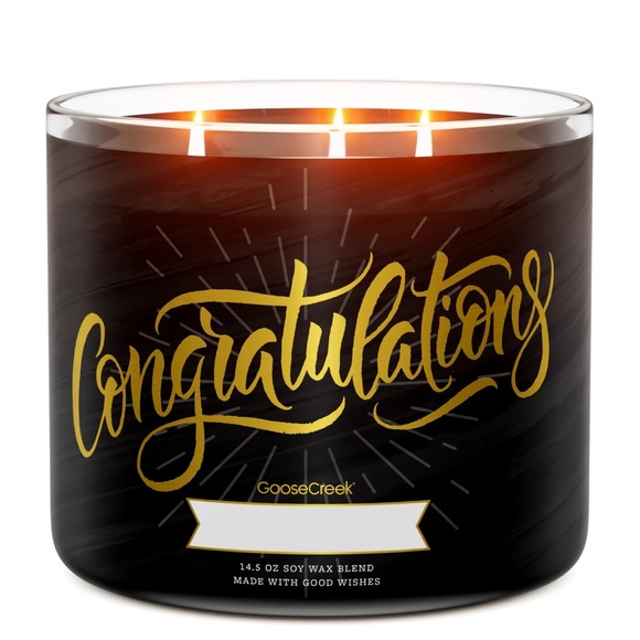 Goose Creek Congratulations 3wick scented Candle new - Picture 2 of 3